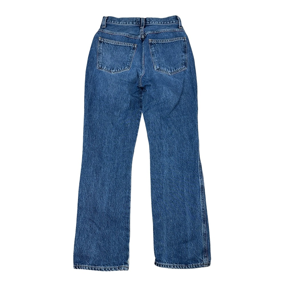 AGOLDE Pinch Waist High Rise Straight Leg Jeans Blue Cotton A095-811 Size 25 - Picture 2 of 10